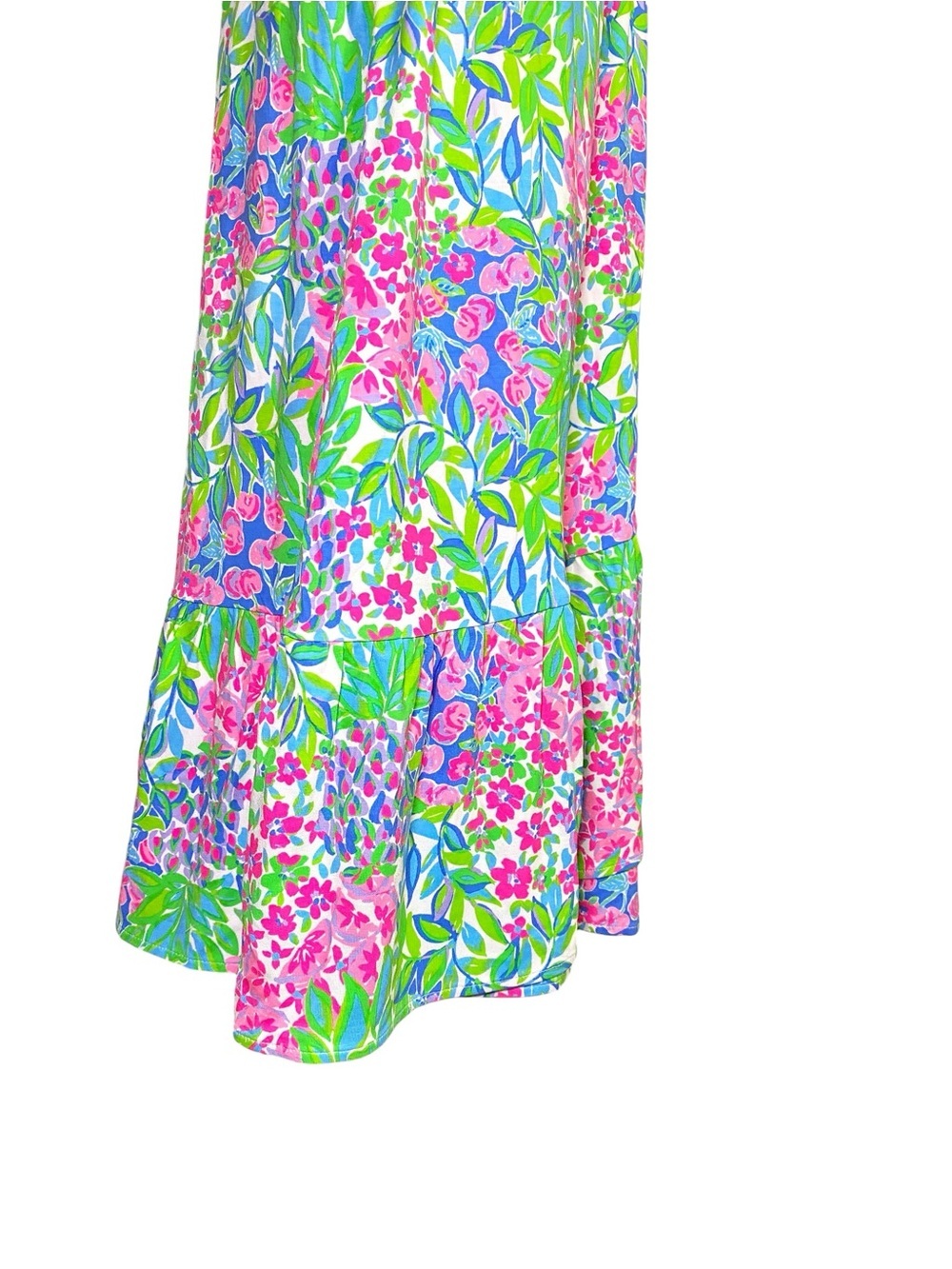 LILLY PULITZER JULIET RUFFLE Flutter Sleeve Ruched MIDI DRESS *A CHERRY ON TOP* - Picture 7 of 16
